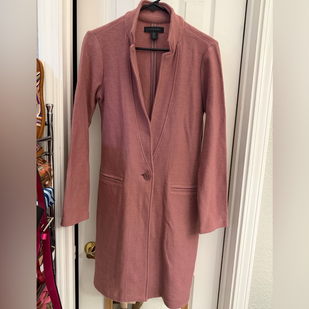 Tahari Blush/Dusty Rose Pink Coatigan‎